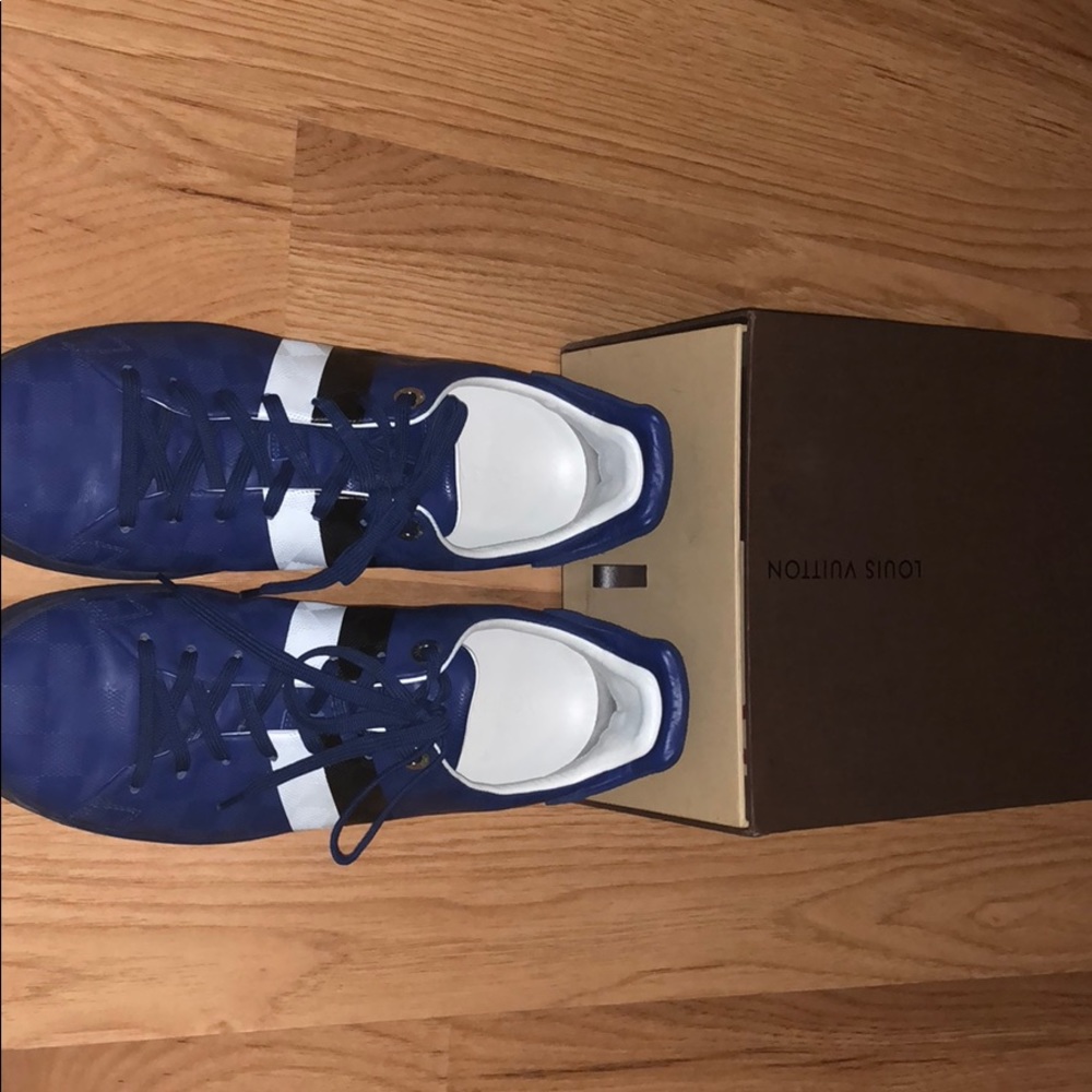 Louis Vuitton men blue sneakers!!